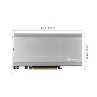 IOCREST Contrôleur de bifurcation avec deux ports M.2 NVMe, interface PCIe 3.1 X16 (largeur de bande X8), 2x M-Key, RAID0/1, pour système de démarrage