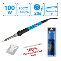 Fer à souder professionnel FIXTEC 100W à température variable 200-480 ° Pointe remplaçable à chauffe rapide C