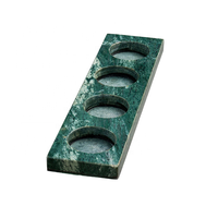Support de bougie carré en marbre blanc de Carrare sur mesure SH STONE, surface polie, garantie 1 an, pour villa moderne