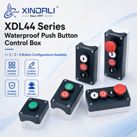 XINDALI XDL44 22mm Stasiun Kontrol Tombol Tekan 1-4 Lubang Kotak Saklar Start Stop Emergency Stop untuk Kontrol Mesin Industri