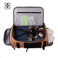 Sac à dos de voyage décontracté en polyester imperméable et durable, grande capacité, avec compartiment sec/humide, idéal pour ordinateur portable et week-end, vente en gros