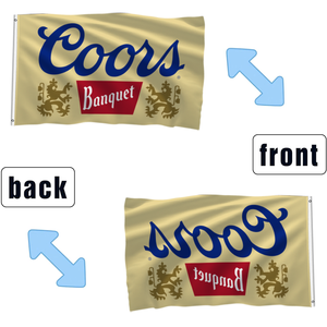 Bandera <span class=keywords><strong>Coors</strong></span> Banquet de 3x5 pies, Doble Cara, para Exteriores, Decoración para Bares, Garajes y Cuartos de Hombre, OEM ODM - Product Image 2