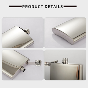 Bộ bình rượu cá nhân 2 4 6 8oz, bình đựng rượu mạnh, rượu whisky, rượu vang, chai rượu di động, hộp quà tặng bỏ túi, làm bằng thép không gỉ - Product Image 3