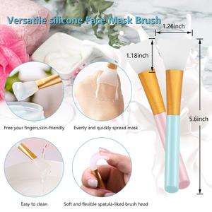 Brosses exfoliantes en silicone pour le visage et les lèvres, 6 pièces, pour le nettoyage, les masques faciaux et l'élimination des points noirs, outils de soin de la peau pour le mascara - Product Image 2