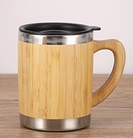 Pabrik 2026 Grosir Botol Air Ramah Lingkungan 500ML dari Bambu dan Stainless Steel dengan Tutup Bambu