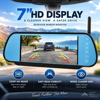 Moniteur numérique sans fil 4 canaux 7 pouces avec écran partagé, DVR intégré, prise en charge maximale de 256 Go, avec caméra solaire magnétique sans fil 1080P
