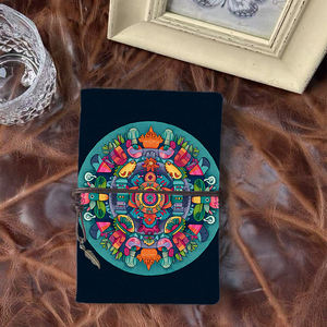 Bloc-notes A6 adapté aux rapports d'incidents des gardes <span class=keywords><strong>de</strong></span> sécurité <span class=keywords><strong>de</strong></span> bureau et aux journaux <span class=keywords><strong>de</strong></span> <span class=keywords><strong>patrouille</strong></span> avec fleurs d'oiseaux et motifs circulaires <span class=keywords><strong>Pa</strong></span> - Product Image 1