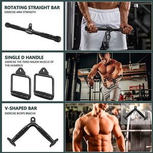 <span class=keywords><strong>Barra</strong></span> de Tríceps OEM para Press Down, Accesorios Integrados para Gimnasio, <span class=keywords><strong>Barra</strong></span> de Tríceps para Ejercicios, Barras de Polea para Tríceps, <span class=keywords><strong>Kit</strong></span> de Poleas para Tríceps - Product Image 4