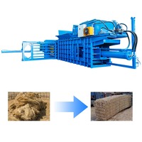 Presse à balles hydraulique horizontale à haute efficacité et longue durée de vie, production de 5 à 8 tonnes par heure, pour tissus, vêtements, plastique, recyclable