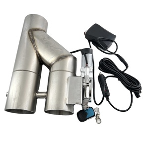 Tubo de escape eléctrico de acero inoxidable de 3 "/76mm, corte electrónico, interruptor remoto inalámbrico y manual de doble válvula - Product Image 1