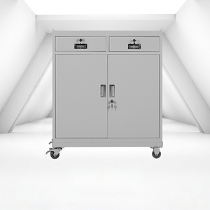 <b>Tool</b> <b>Trolley</b> Grey Utility Cart With Customizable Compartments Lockable Wheels for Workshop Garage Storage Factory Price Locking - Product Image 1