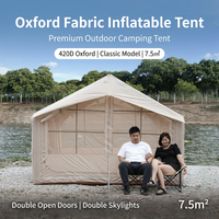 Tente de camping gonflable quatre saisons pour 4 à 8 personnes, grande capacité, Oxford, double porte, ouverture automatique, une chambre