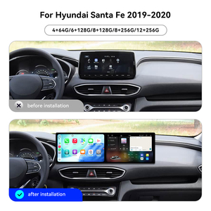 Écran interactif double 10,1 pouces Foforfor pour Hyundai Santa Fe 2019-2020 Android 15 <span class=keywords><strong>Carplay</strong></span> sans fil DSP GPS Autoradio Stéréo OEM - Product Image 5