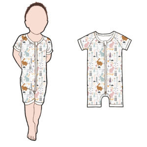 Qingli OME Custom Factory NO Tariff 2026 Nouveau <span class=keywords><strong>Shorty</strong></span> Personnalisé Imprimé Œuf de Pâques en Bambou avec Fermeture Éclair, Confortable et Respirant - Product Image 5