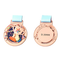 Concevez votre propre médaille de marathon sportive en métal avec logo, plaquée or, en alliage de zinc, personnalisée, ronde/forme personnalisée, à collectionner