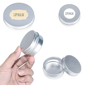 Envase de lata de bálsamo labial redondo de aluminio pequeño personalizado muestra gratis al por mayor con tapas de rosca - Product Image 5