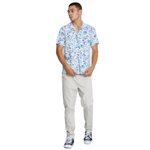 เสื้อแฟชั่น2024ผ้าทอลายทแยงของผู้ชาย, เสื้อคอตตอน100% ฤดูใบไม้ร่วงทรงสลิมฟิตลำลองแขนสั้นปรับแต่งได้ - Product Image 5