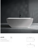 Baignoire autoportante rectangulaire moderne en acrylique blanc de 150 cm avec support pour usage hôtelier et bain de bébé – Offre Spéciale