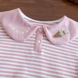 Camiseta de Manga Larga con Cuello Polo y Orejas de Conejo para Niñas, Primavera 2026, para Niñas Pequeñas y Medianas, Linda Camiseta Base para Bebés - Product Image 5