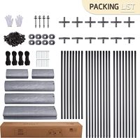 Abri Voiture Robuste 12x20 pi avec Parois Latérales Amovibles Portes Cadre Métallique Portable Garage pour Voitures Bateaux Fêtes