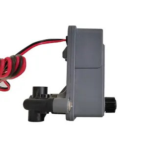 Katup Solenoid kontrol irigasi air taman, dengan katup irigasi pengatur waktu tenaga surya/baterai