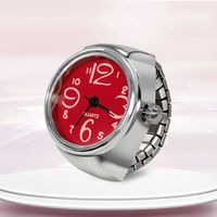 Relojes de Dedo Personalizados con Logotipo para Compromiso y Boda, Unisex, Ajustables, Plateados, de Aleación de Zinc, con Diseño de Dibujos Animados, de Cuarzo