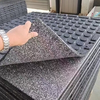 Tapis de sol en caoutchouc pour salle de sport à domicile, amortissant, anti-vibration, isolation phonique, durable, étanche, écologique, pour jardin et hall