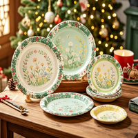 Assiette en papier monochrome de 7 pouces avec motif dentelle bronzée, jetable, pour décoration de fête, gâteau, fruits et dîner