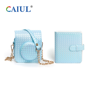 CAIUL étui en PU à motif tissé irisé et album antichoc Style mignon sac pour appareil photo pour <span class=keywords><strong>Fujifilm</strong></span> <span class=keywords><strong>Instax</strong></span> <span class=keywords><strong>Mini</strong></span> 12 Kit d'accessoires - Product Image 6