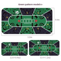 Tapis de poker Texas en boue de diatomée absorbante, antidérapant, résistant à la saleté, facile à nettoyer pour le poker, les échecs et les cartes