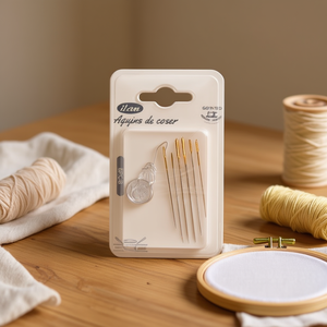 Aghi da cucito Ilan 6 pezzi placcati in oro per cucito a mano - Product Image 3