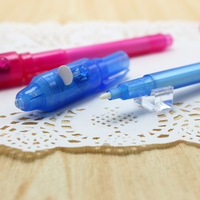 Nouveauté Creative Gift Drive Secret Invisible Ink Spy Pen avec lumière LED