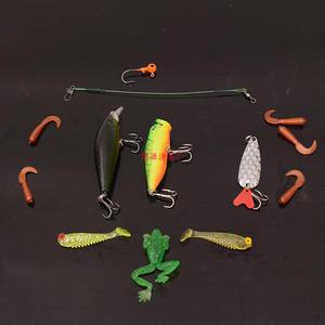 Kit de señuelos de pesca Bosun, juego de 4 piezas, cebo blando VIB Minnow Spinner para pesca de lubina en agua dulce. - Product Image 2