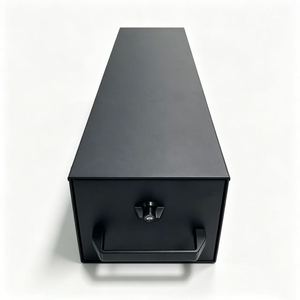 Armoire à outils en métal noir avec 1 tiroir, poignée à poussoir, boîte de rangement verrouillable pour atelier, garage - Product Image 6