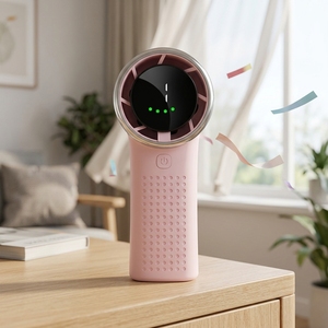 Ventilateur électrique portable de poche à affichage numérique, multi-vitesses, rechargeable par USB, pour extérieur et bureau - Product Image 2