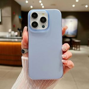 Funda trasera dura mate de lujo para <span class=keywords><strong>iPhone</strong></span> 16 15 14 13 12 Pro Max Plus Mini carcasa transparente ultrafina de Color caramelo - Product Image 4