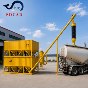 Contenedor de Envío 40HQ Tipo Silo Horizontal para Cemento, Silo de Almacenamiento a Granel de 80t 100t para <span class=keywords><strong>Planta</strong></span> de Concreto Premezclado - Product Image 1