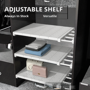 Estantes Ajustables de Plástico en Capas, Expandibles, para Armario, Guardarropa y Cocina, Divisores de Estantes para una Organización Fácil - Product Image 3