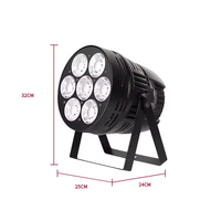 Nouveau design du fabricant 350W double mode (DMX512 & LED COB) 2-en-1 7-Eye Par Stage Light Projecteur blanc chaud
