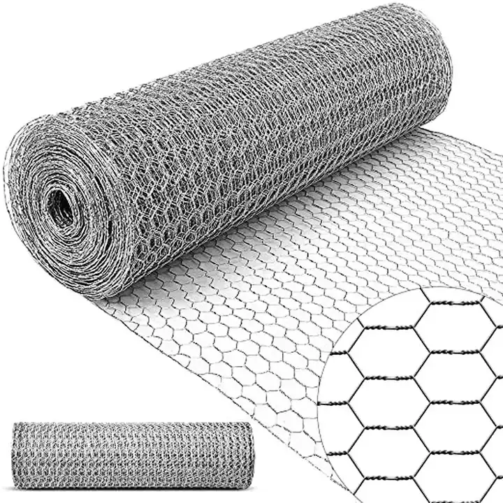 Hot Dip Galvanized Iron Wire Mesh fencing poultry Netting Hexagonal Chicken cage Wire Mesh Roll