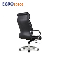 Fauteuil de bureau en cuir inclinable et pivotant de direction EGROspace, mobilier de luxe moderne pour salle d'attente et réunion