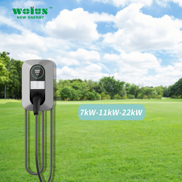 Wolun WLEU-AC7kW 22kW V2H V2G Type2 Wallbox EV Charger Bidirectional 32A 95% Efficiency TUV CE Certified 1-3 Phase Input