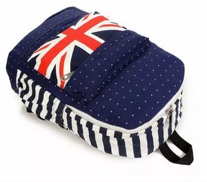 Hot Sale Canvas <strong>Bags</strong> Cool <strong>UK</strong>&amp;USA Flag Custom National Flag Print Stylish Graffiti Pattern School Backpack - Product Image 3