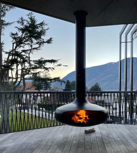 Caminetto Sospeso a Soffitto Multimisura Opzionale, Riscaldatore a Combustione di Legna e <span class=keywords><strong>Bioetanolo</strong></span> per Decorazione Terrazza - Product Image 3