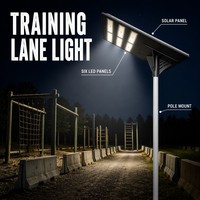 Lampadaire solaire tout-en-un 600W avec 6 modules LED, IP65, pour routes, cours, aéroports, fermes et projets routiers ruraux