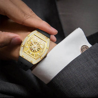Montre mécanique unique et originale, nouvelles détails distinctifs, matériaux de haute qualité, miroir anti-rayures, montre mécanique élégante et tendance