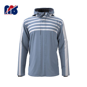 Chaqueta cortavientos personalizada de alta calidad para hombre, ropa de calle a prueba de viento con diseño de sublimación con capucha y cremallera completa - Product Image 6