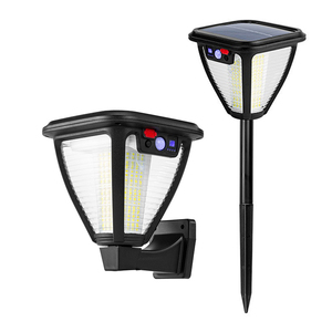 Cài đặt kép tường cỏ tiết kiệm năng lượng độ sáng ngoài trời vườn LED ánh sáng không thấm nước năng lượng mặt trời 3500K cảm biến ánh sáng trắng ấm 2 - Product Image 1