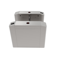 Barrière à portes battantes à hauteur complète avec lecteur de codes-barres/QR, moteur 24V/20W, boîtier en acier inoxydable 304, RS485/Relais