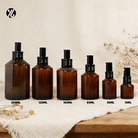 Flacon de lotion cosmétique à épaule inclinée 15mL 30mL 60mL 100mL 125mL 200mL, flacon pulvérisateur transparent dépoli avec capuchon en aluminium